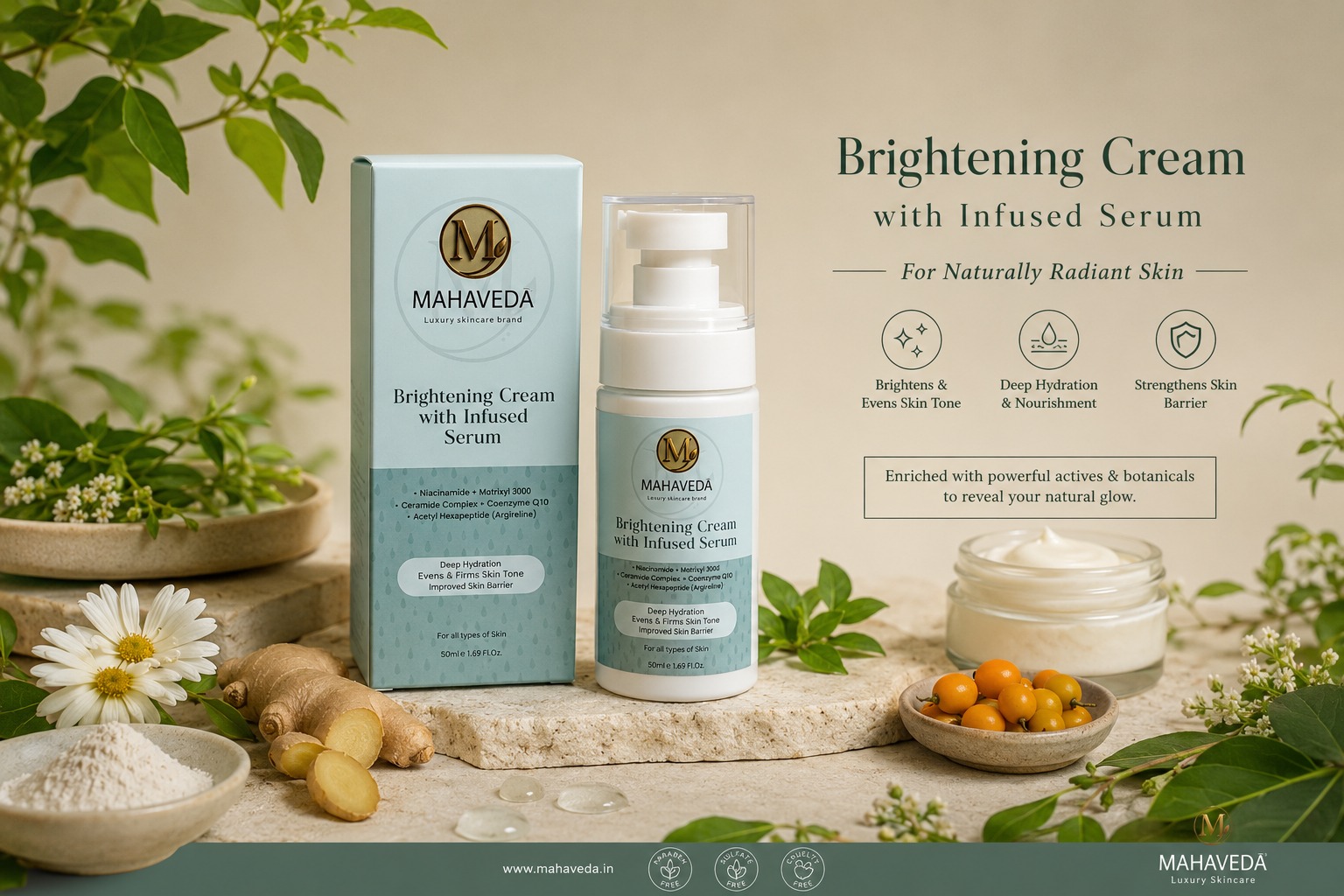 Radiant skin with Mahaveda botanical skincare